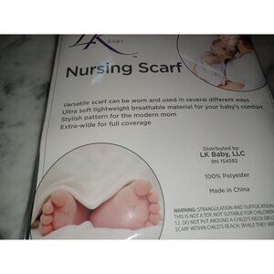 LK Baby Nursing Scarf Bundle of 2 Navy Tan NWT